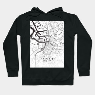 Antwerp Belgium City Map Hoodie